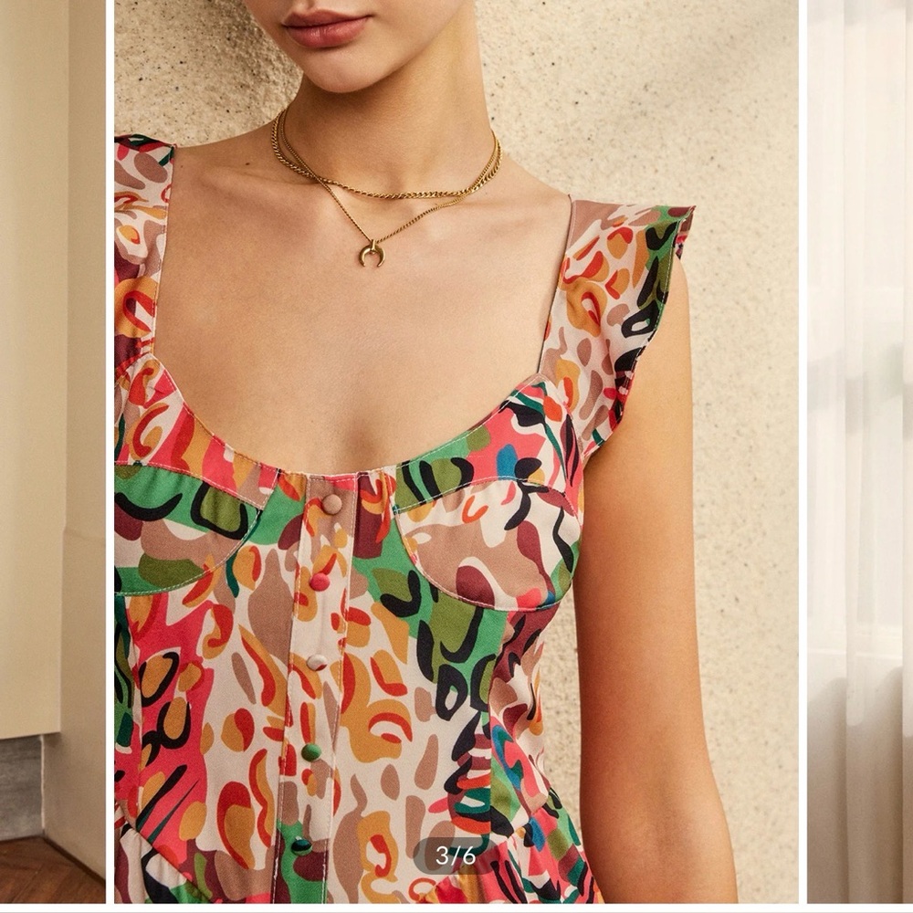 Commense Colorful Ruffle Jumpsuit - Picture 2 of 6